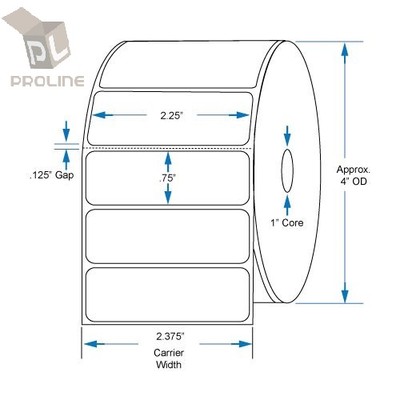 12 Rollen Direkt-Thermischetikett – 2,25x0,75 Zoll Für Zebra LP2824, TLP2824, LP2844, Je 1700 Etiketten Pro Rolle
