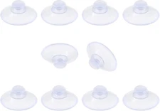10 Pack 20mm Suction Cups for Glass Table Tops, Rubber Transparent Sucker Pads..