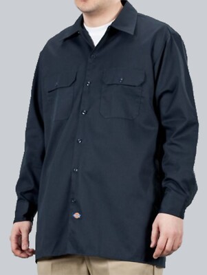 Dickies Hemd Longsleeve Work Shirt/Hemd Darknavy/dunkelblau Gr: S - XXL (44-64)