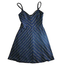 Cosmopolitan Dress Womens Size XS Dress The Population Blue Gold Sleeveless New