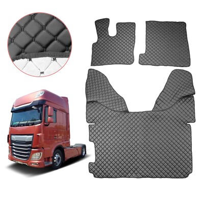 Fußmatten Für DAF 106 CF Öko-Leader Abdeckung Automatik Schwarz LKW