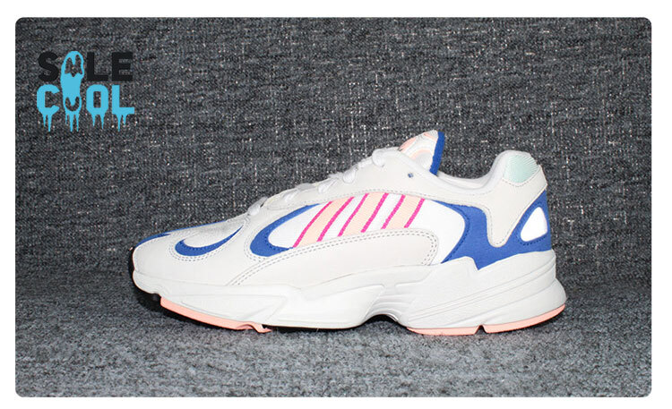 Adidas Yung-1 Men's Blue Light Coral Leather Athletic Shoes BD7654