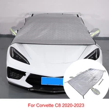 For Corvette C8 2020-2025 Front Window Roof Sunshade Snow Shield Half Cover