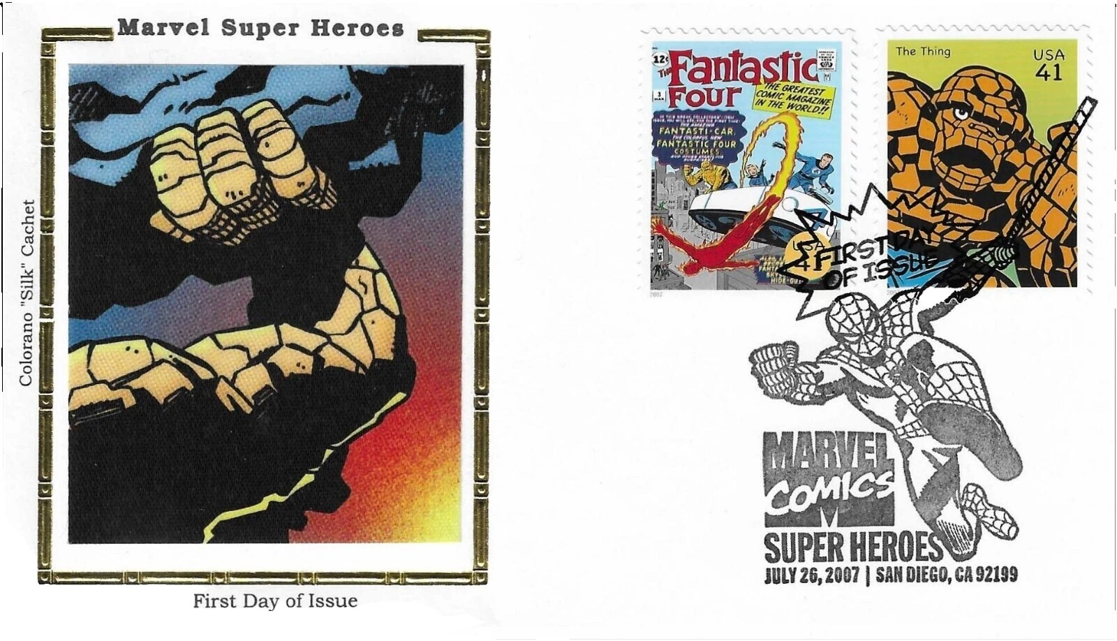 Comics First Day Covers Postal Stamps