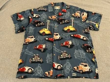 Paradise Found Classic Cars Hotrods Rayon Shirt Mens 2XL XXL