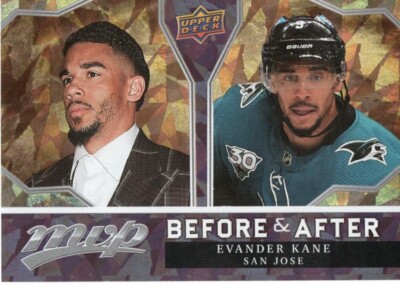 21-22 2021-22 UD MVP Evander Kane GOLD Before & After INSERT #BA-7 Sharks