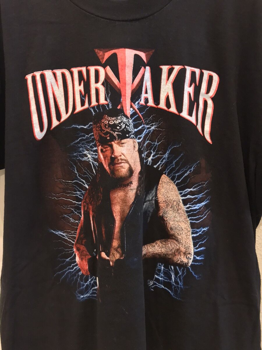 VINTAGE 90s WWF Undertaker Single Stitch Double Sided T VINTAGE 90s WWF Undertaker Single Stitch Double Sided T