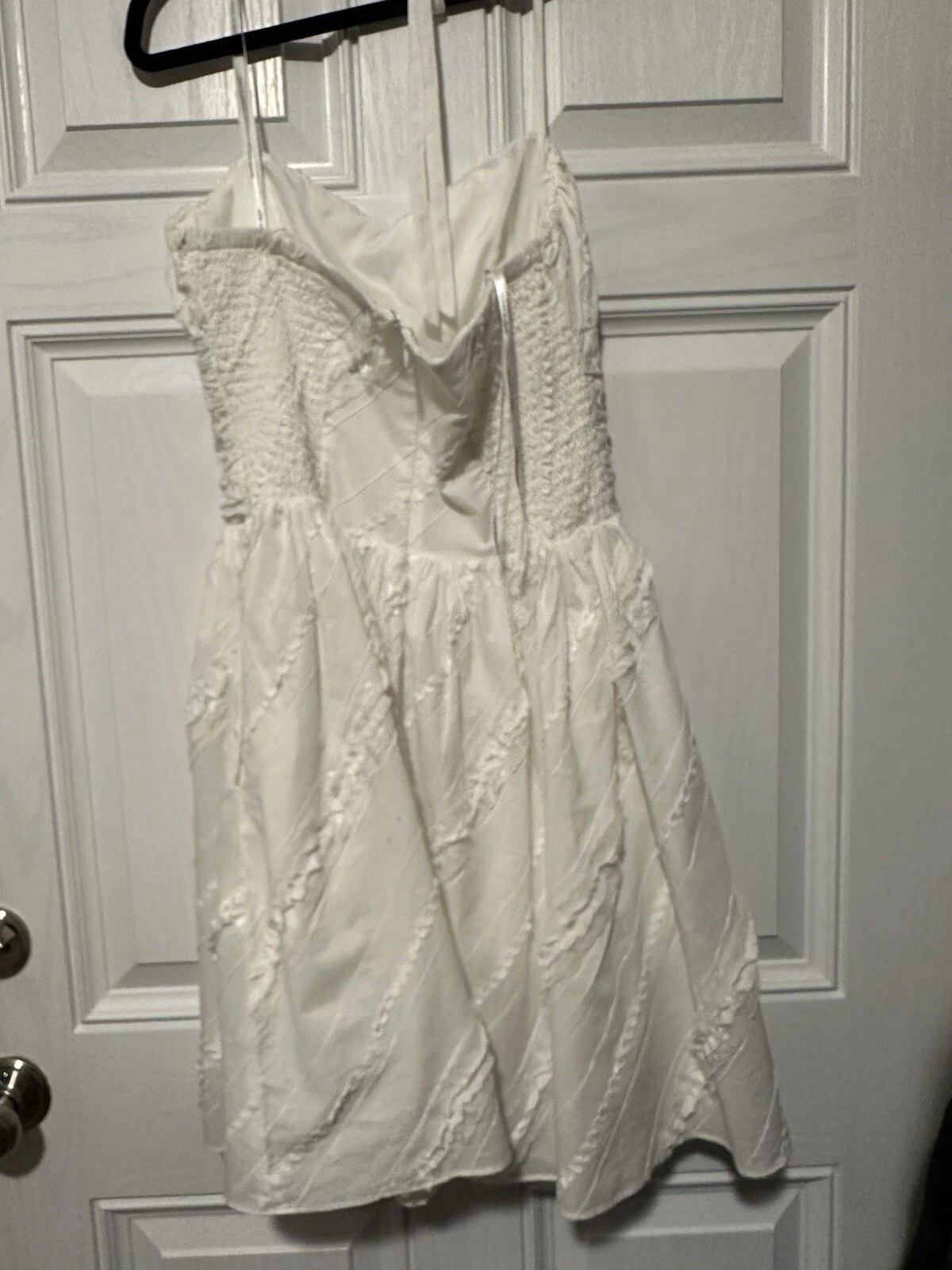 OFF WHITE Mini abito GUESS Los Angeles bianco spento ~Taglia 12