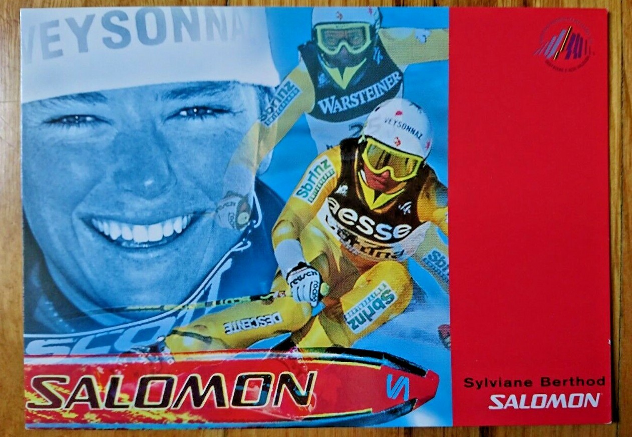 Cartolina pubblicitaria SYLVIANE BERTHOD Salomon sci NV