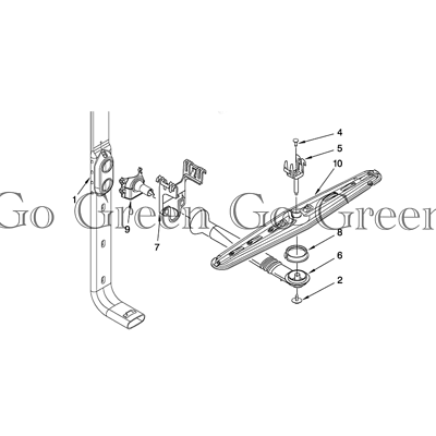 Collettore Braccio Spray Lavastoviglie Whirlpool KitchenAid – Rack Superiore – 8268327 8268328 – Usato, Funzionante - 2