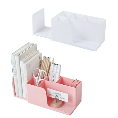 Multi-function Desk Organzier Rack Bookshelf Pen Holder Bins Sundries Container