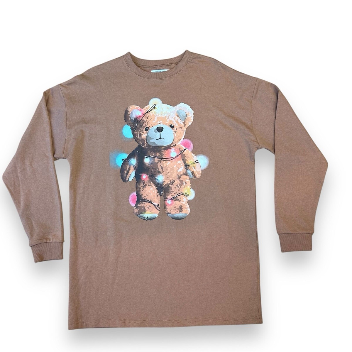 Grayson Threads Long Oversized Teddy Bear Sweatshirt Brown XS