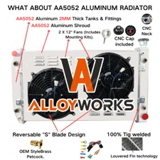 3-Row Aluminum Radiator+Shroud Fan fit 88-98 CHEVY C/K 1500/2500 GMC 5.0L DPI622