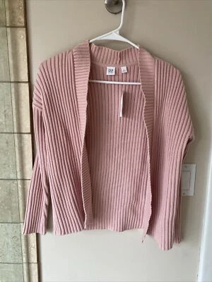 NWT gapKids chuny knit pink Ribbed cardigan sweater size XL - Image 1 of 4
