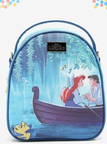 Box Lunch Disney Loungefly Backpack Little Mermaid Loungefly Little Mermaid  Kiss The Girl Light Up Backpack NEW! Free