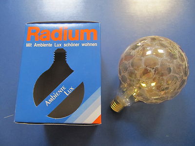  RADIUM Lampe Leuchtmittel Globelampe E27 40W G120 230V Krokoeis GOLD GLOBE 