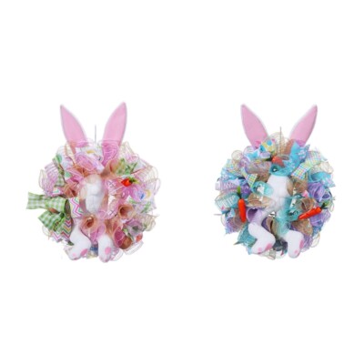 Reusable Easter Party Decor Rabbit Flower Hoop for Celebrating the Holiday Party