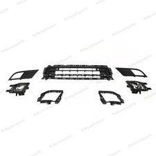 7pcs For Vw Jetta 2015-2018 Front Bumper Lower Grille Grill Fog Light Lamp Kit