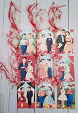 9 Retro Style Valentine Kids Handmade Gift Tags Scrapbooks Junk Journals Crafts