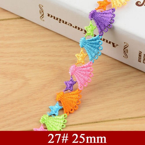 13/15/25mm Guipure Embroidered Daisy Flower Lace Trim Sewing and Embellishment - Picture 38 of 63