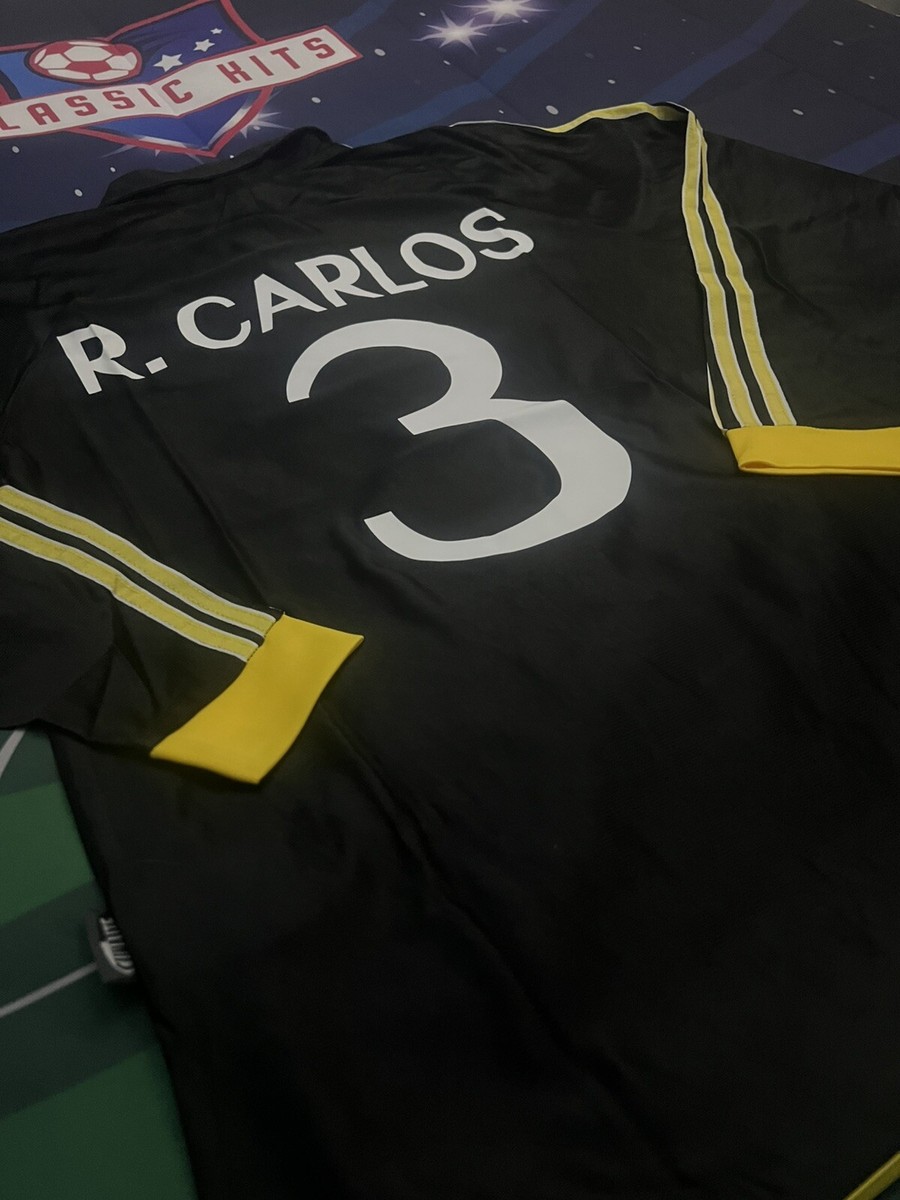 Roberto Carlos 99-00 Real Madrid Away Retro Long Sleeve