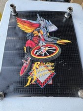 Original vintage Raleigh Airborne Division Old School BMX Shop Poster 28" x 22"