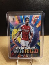 William Saliba 2024-25 Topps Finest UEFA Top of the World Blue /150 #TW-16