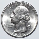 1943 Washington Quarter CHOICE BRILLIANT UNCIRCULATED (K296)