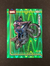 2026 Topps Chrome Marvel U.S. Agent #182 Green RayWave Refractor 02/99 SP