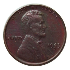 ---1943-D Lincoln Wheat Penny Special Era--As shown in the figure