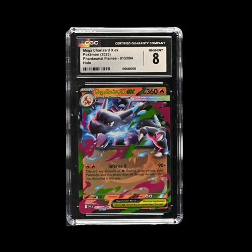 Pokemon Slab Mega Charizard 013 2025 CGC 8 NM/Mint