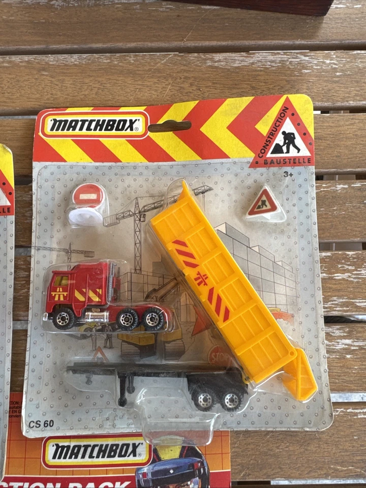 Matchbox Construction Pack CS-60 - RARO - Lote de 3 - Edición Extranjera 1991 De Colección Foto 3 de 4