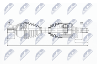 NTY NPW-VV-036 Antriebswelle Vorne Links FüR Ford Volvo