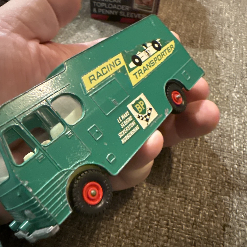 Lot Of (6) Vintage 1960s Matchbox Lesney England BP Racing Car Transporters - Image 3 of 4