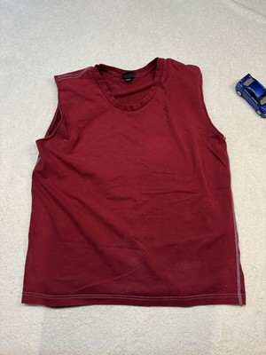 PBX Basics Red Sleeveless Muscle Tank Top Men s Large Y2K Streetwear Blank Tee