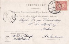 Ansicht 27 okt 1905 Leersum (hulpkantoor grootrond) naar Aarlanderveen (vaag)
