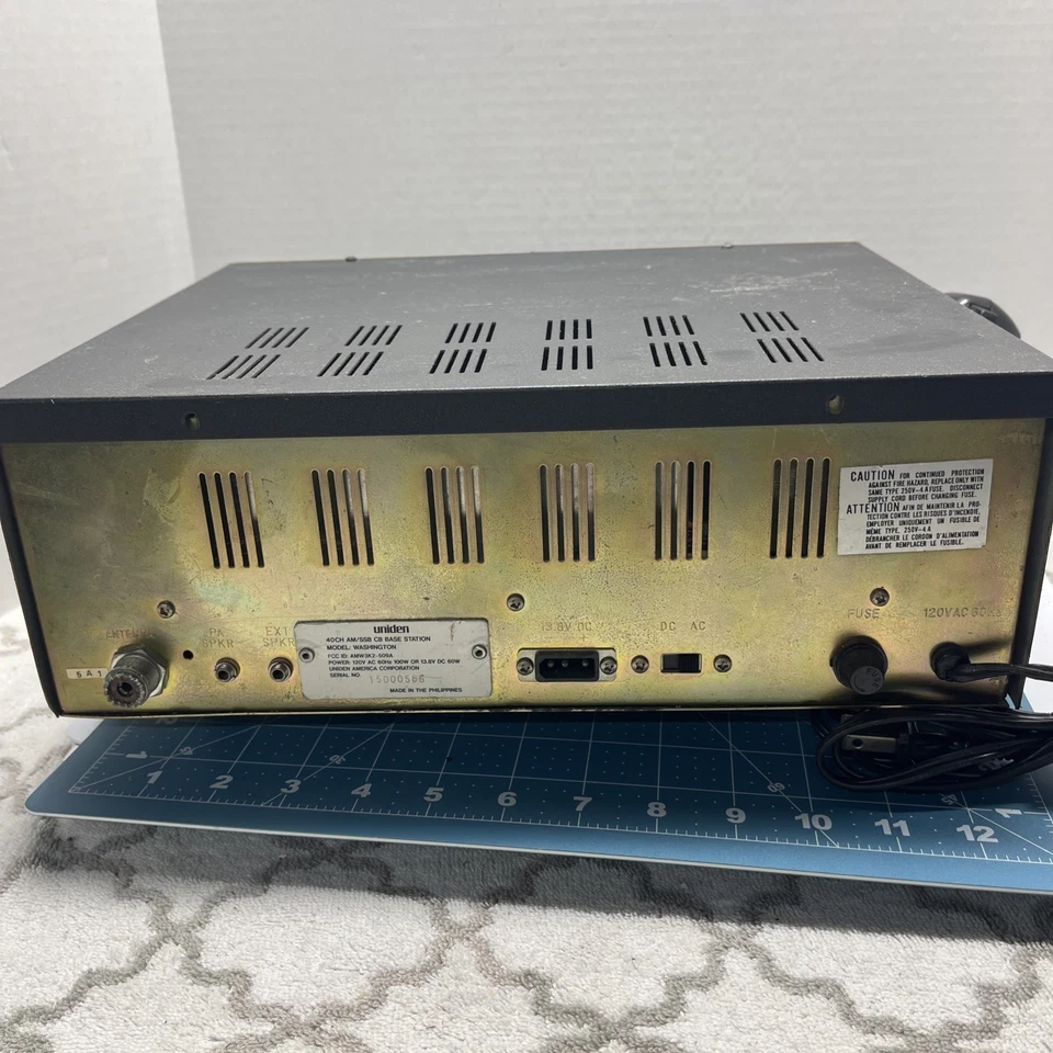 Base President Uniden Washington SSB con micrófono. Antiguo. Estado de funcionamiento.  Foto 4 de 4