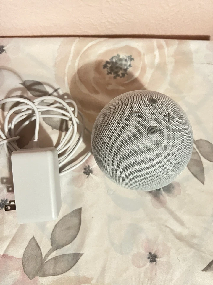 Amazon Echo Dot (4th Gen.) Smart Speaker - Glacier White - Image 3 of 4