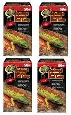 Zoo Med Spot Reflector Heat Bulb 4 Count Red Glass Ideal For Reptiles Amphibians