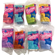 Mattel Barbie Friends McDonalds 1994 Happy Meal Toys Set Of 8 Sealed Polybags