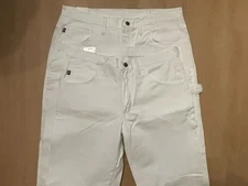 Red Kap Size 38X32 Lot of 2 White Dungaree Painter Pants B32530026 100% Cotton