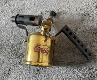 Vintage Parasene Brass Blow Lamp Patina Paraffin Fuel Display Prop Collectable