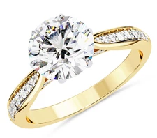 IGI 1.14 Ct Round Cut Lab Grown Diamond 6-Prong Solitaire Engagement Ring 14K YG