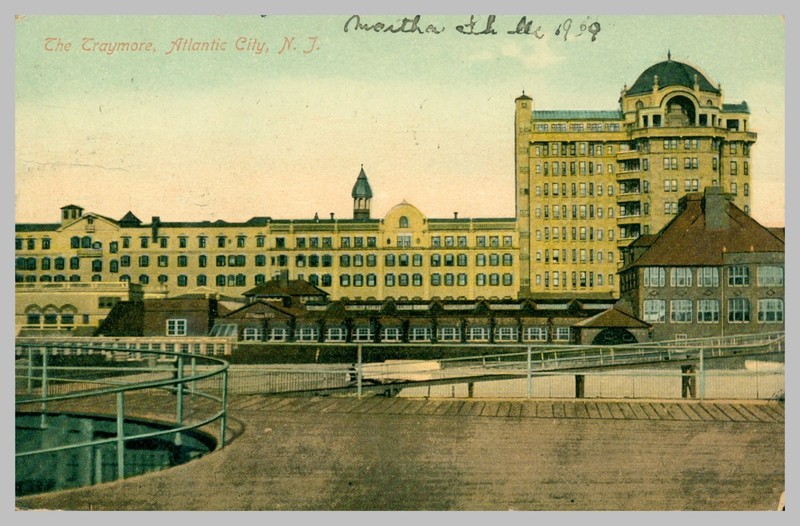 The Treymore, Atlantic Ciy, N.J. posted postcard c1909