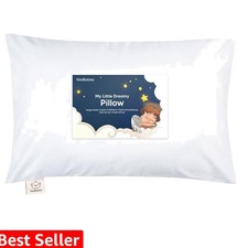 Toddler Pillow with Pillowcase - 13x18 My Little Dreamy Kids Travel Bed Pillo...