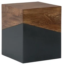 Signature Design By Ashley Trailbend Eclectic Accent End Table Brown & Gunmetal
