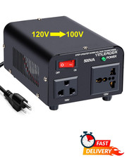 500W Step Down Voltage Converter 120V to 100V Transformer for US Use