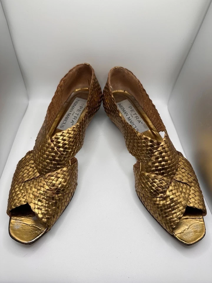 Petra Firenze 锡织皮革凉鞋 (8.5N) 青铜 Met 编织 — 第 2/4 张图片
