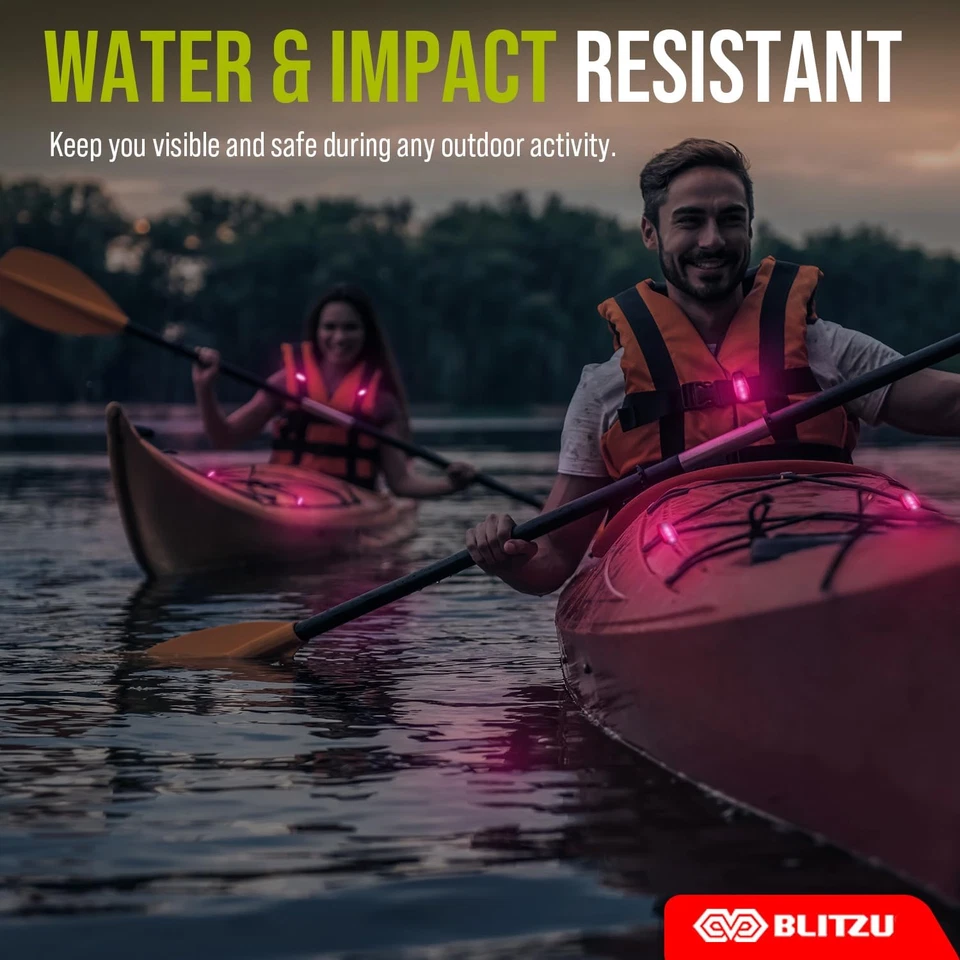 4 Pack LED Safety Light, Clip on Reflective Gear Lights for Walking at Night, Ru - Image 4 of 4