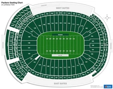 2 Baltimore Ravens @ Green Bay Packers Tickets December 28th Lower Level